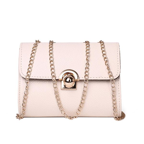 

new cross body bag women summer messenger bags simple chain handbags fashion shoulder bag embossed leather small flap bags #20