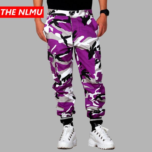 

mens camo cargo pants 2019 men fashion camouflage tactical trouser hip hop casual cotton multi pockets pants streetwear wg194, Black