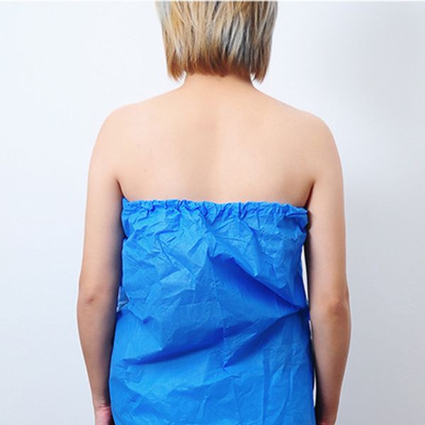 

20190601 beauty salon disposable bathing skirt sauna bathing nonwoven cloth chest sweat steamed clothes, Red;black