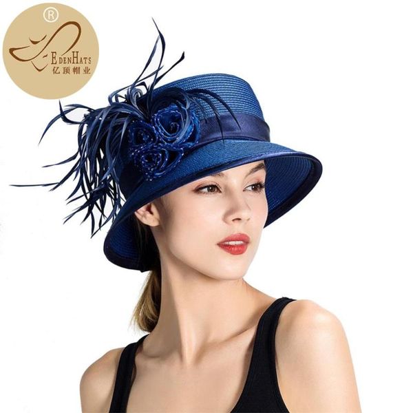 

women's hat wedding hat elegant fodora for sale s10-229, Blue;gray