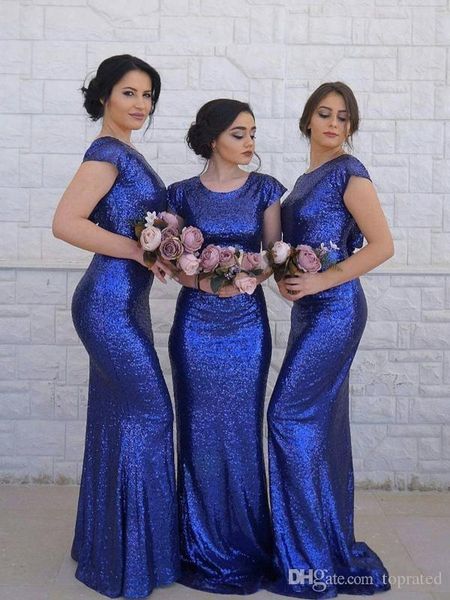 

новое прибытие блестки bridesmaids платье лето boho пляж backless короткий рукав горничная честь платья русалка cap рукава гостей свадьбы пл, White;pink