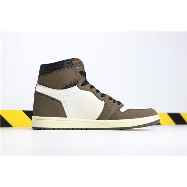

basketball shoes mens 1s travis scotts cactus jack dark mocha basketball shoes trainers sports sneakers shoes size 7-12 cct10
