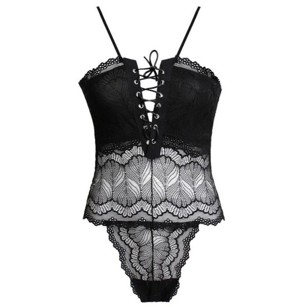 

women lace lingerie bodysuit v-neck lace babydoll short pajamas mulher de pijama pijama mujer nocturn d4, Blue;gray