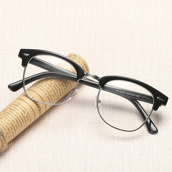 

3016 classic plain frame mi nail myopia glasses frame myopia glasses, Silver