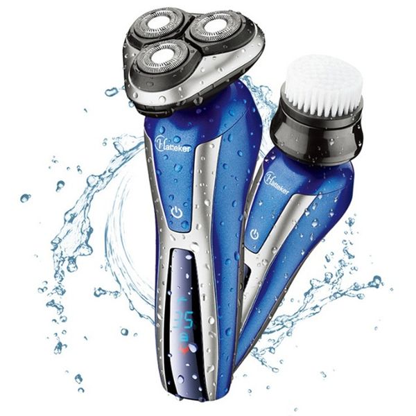 

2in1 rotary electric shaver facial electric razor for men male beard wet dry shaving machine head usb rechargeable grooming kit