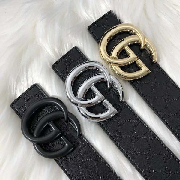 

fashion designer belts men cowhide leather belt metal smooth h buckle solid jeans belts for men and wome, Black;brown