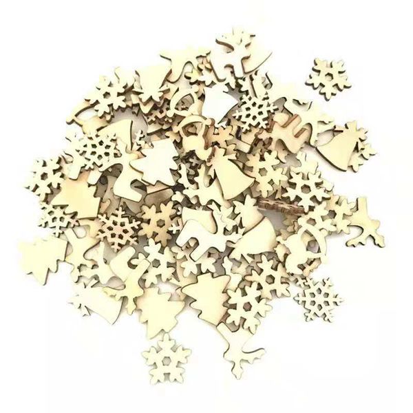 

100pcs christmas decoration hanging trees handmade nature color christmas tree decorations small pendants
