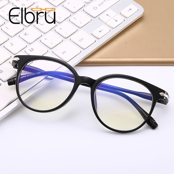 

elbru vintage blue light blocking glasses frame women men anti blue light computer glasses blue-ray spectacle eyeglasses frame, White;black