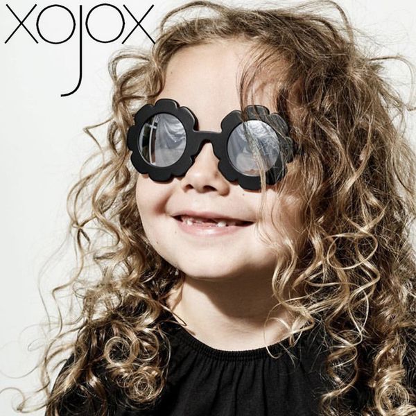 

xojox 2019 children accessories lovely protection glasses toddlers girls boys kids shades flowers adorable sunglasses kids gift, White;black