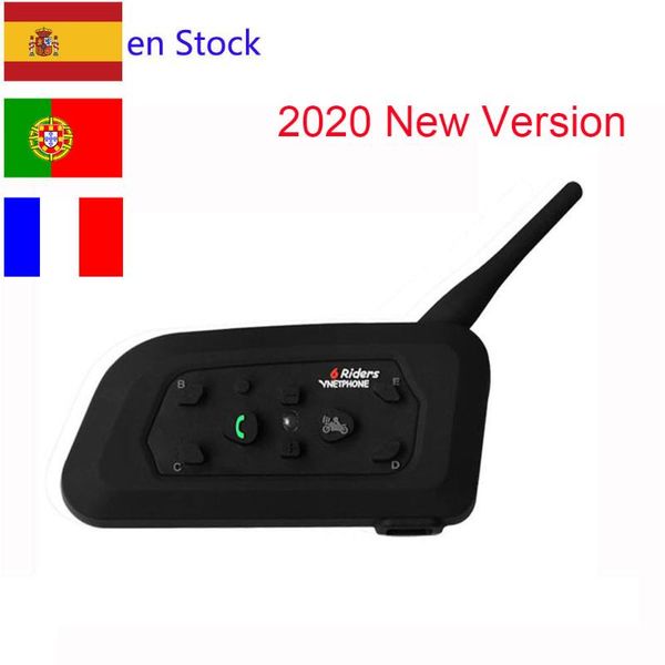 

2020 версия v6 1200m 6 riders bt мульти переговорного bluetooth интерок мотоциклы беспроводной гарнитура наушники шлем