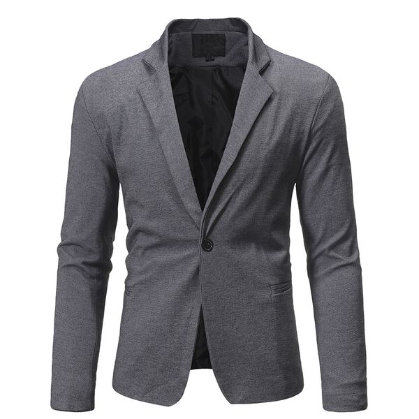 

autumn new pattern foreign trade man euro code one button leisure time cultivate oneself man blazer loose coat, White;black