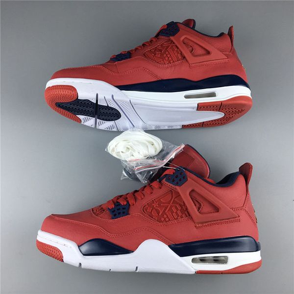 

2019 new 4s basketball shoes world cup league red correct original material layer skin fashion designer sneaker size7-13