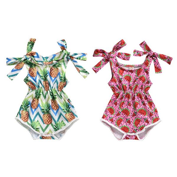 

baby girls clothes summer baby romper sling bodysuit playsuit jumpsuit watermelon sunsuit outfit newborn infant clothes 0-18m, Blue