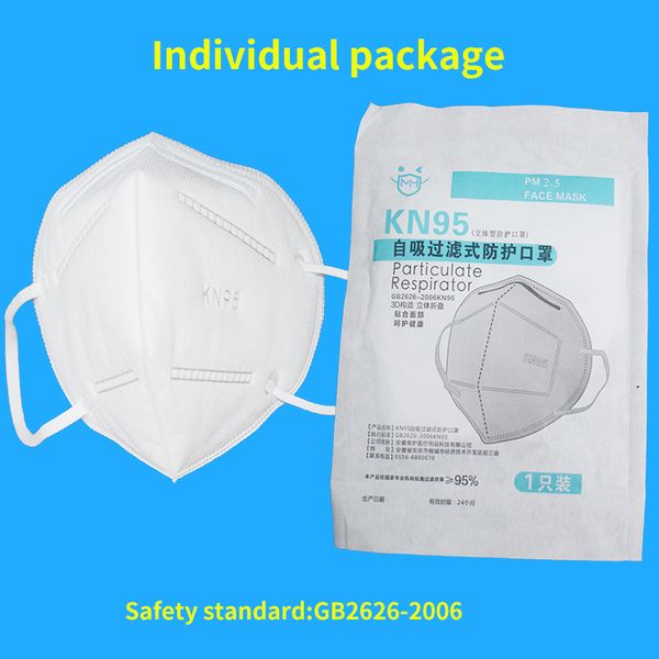 

kn95 mask pm2.5 face mask ce fda authentication particulate respirator anti dust multilayer efficient protection individual package