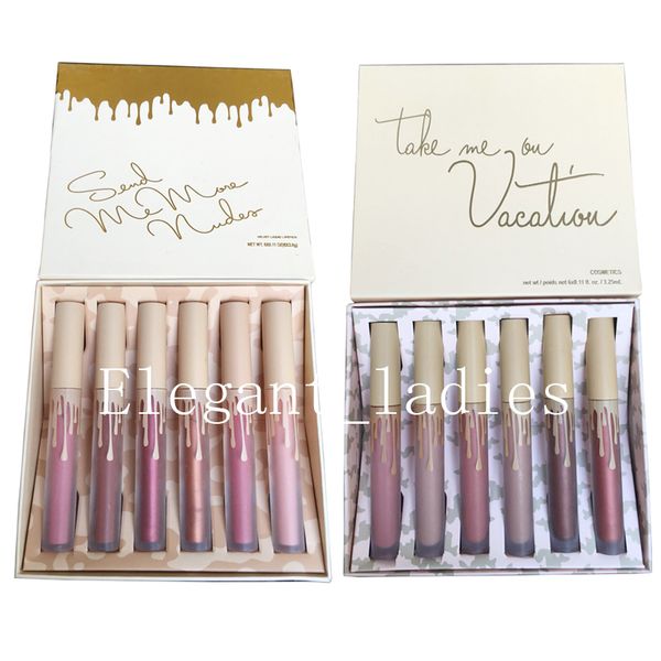 

In tock 6color 1 et high quality 6 fa hion color matte lipglo waterproof la ting no fading