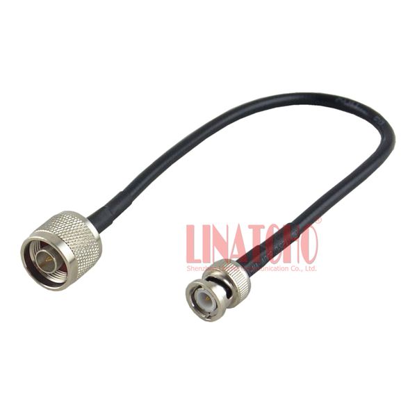 

30cm rg58 coaxial bnc male to n male two way radio repeater duplexer rf jumper cable