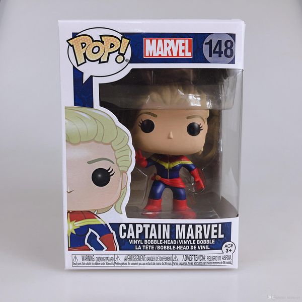 

lowprice 1pcs funko pop captain marvel masked vinyl action figure collectible super hero characters model action toy figures for children
