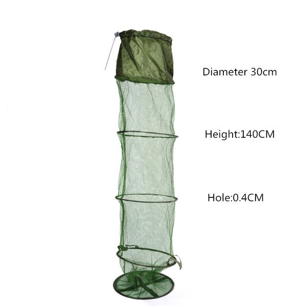 

fddl fishing accessories outdoor fishing 4mm pores army green folding shrimp cage tackle high-density mesh net