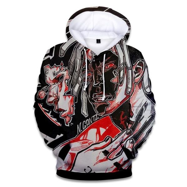 

commemorative sweatshirt winter warm fleece hoodies ps 3d print loose pullover mens clothing xxxtentacion, Black