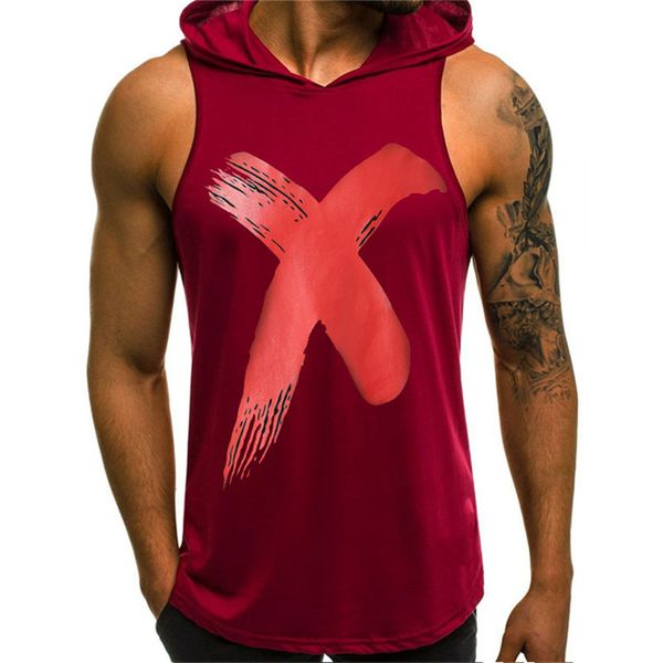 

men's casual shirts low price splicing hooded bold man men fashion letter printing style design sport sleeveless blouse, White;black