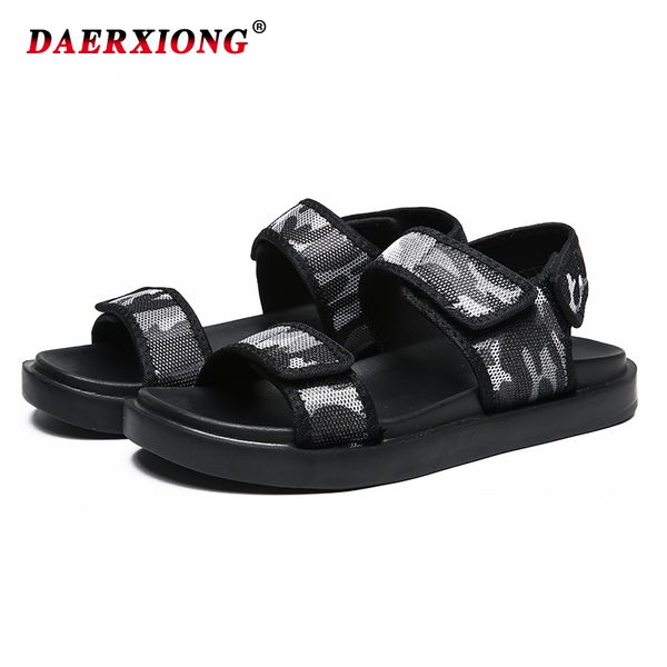 

summer beach sandals men shoes 2019 casual outdoot mesh breathable lightweight flat sandalias hombre zapatos de hombre, Black