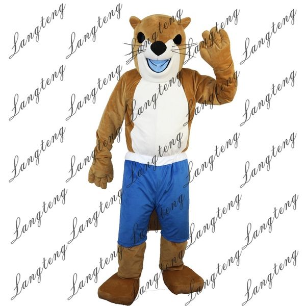 

2018 new yellow ferret skunk mascot costumes for adults circus christmas halloween outfit fancy dress suit 03, Red;yellow