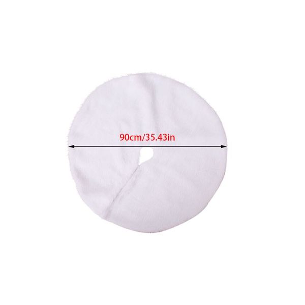 

white plush christmas tree skirt decor bottom floor mat cover merry xmas decor q81c