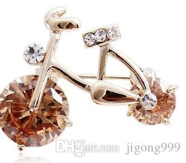 

more color diamond bike chest brooch ( 3*2.4cm ) (myyhmz, Gray
