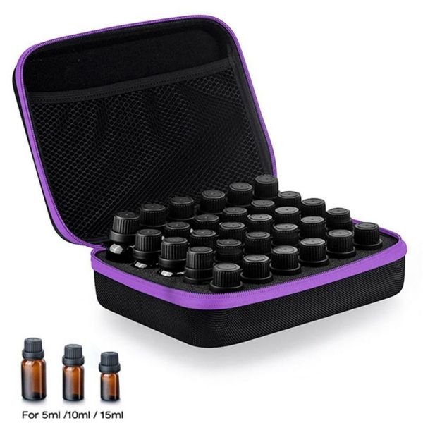 

5/10/15ml30 bottles essential case transport stand oil nail polish organizer storage bag travel zipper cosmetic storage box