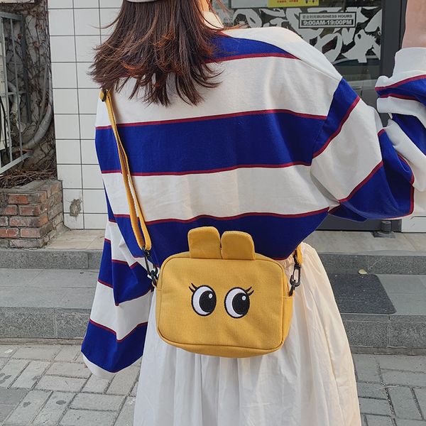 

cute girl student messenger bag female 2020 new canvas small square bag japanese cartoon canvas women crossbody shoulder