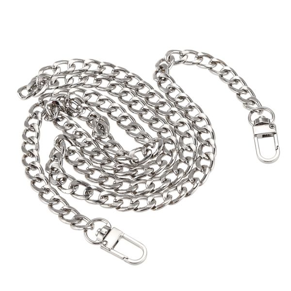 

exquisite flat chain for handbag or shoulder strapping bag silver 100cm, Black