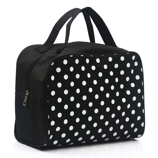 

fashion lady organizer multi functional cosmetic storage dots bags women makeup bag with pockets toiletry pouch -opk