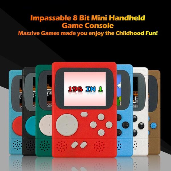 

video game console portable pocket game player built-in 198 classic games