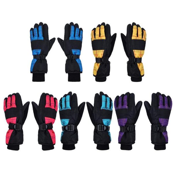 

waterproof anti-slip winter riding fleece gloves men cycling skiing gloves, Black