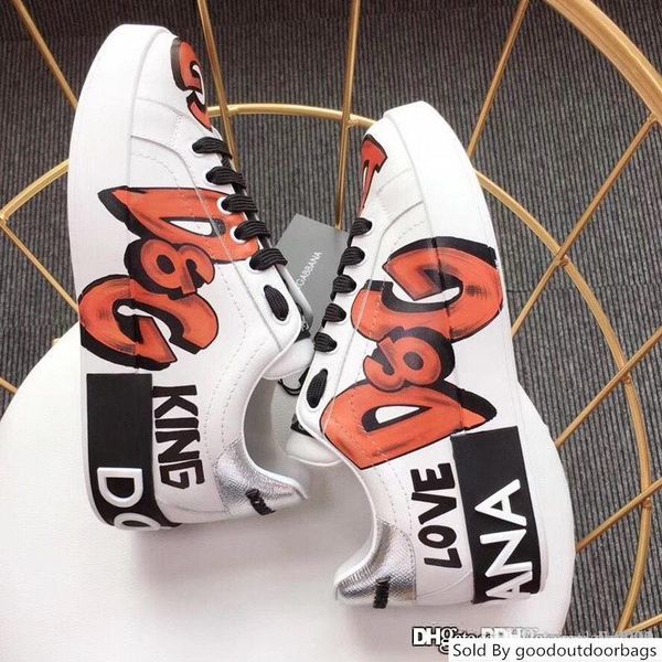 

Новый PORTOFINO кеды в распечатанном из телячьей NAPPA мужчины s спортивная обувь для женщин S любителей обувь размер CS1570AA368HWW07 Si 35-45