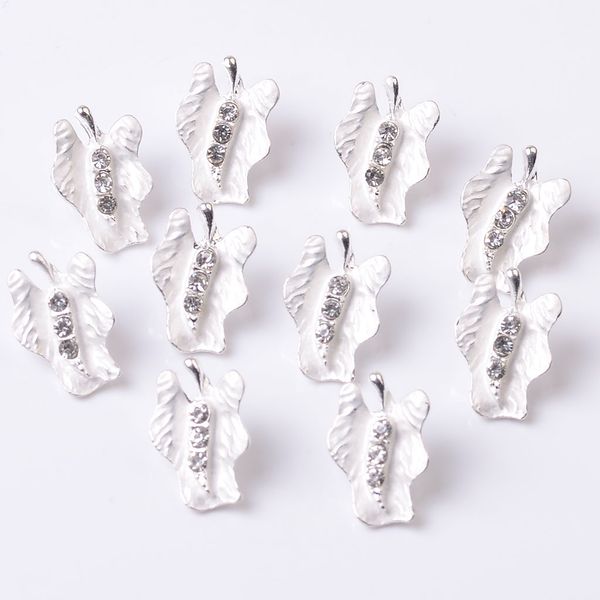 

10pcs crystal rhinestone leaves charms pendants for diy jewelry making, Black