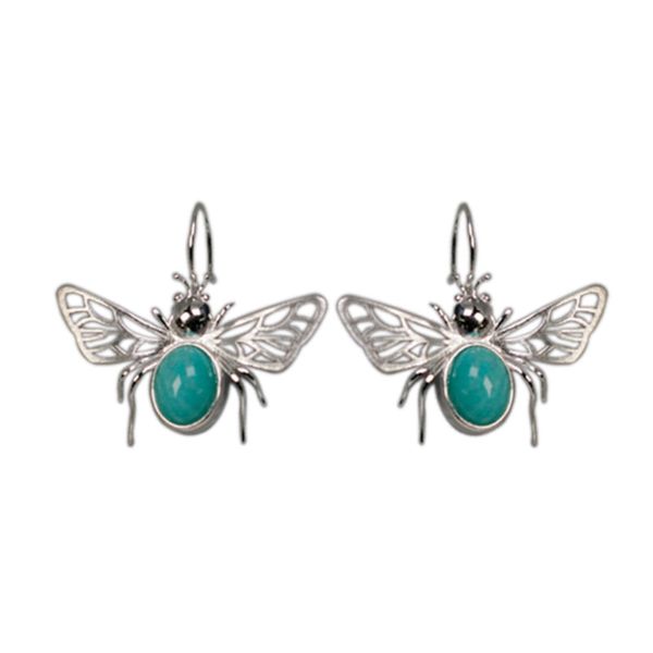 

925 sterling silver amazonite trendy irregular shape drop earrings for women, Golden;silver