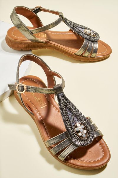 

bambi lead female sandals h0564013736, Black