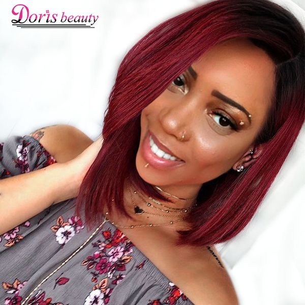 Red Bob Wigs For Women Wig Synthetic Wig Black Brown Burgundy