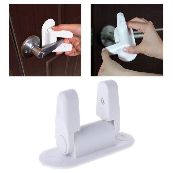 

baby safety lock door lever home newborn kids children protection doors handle universal adhesive compatible professional