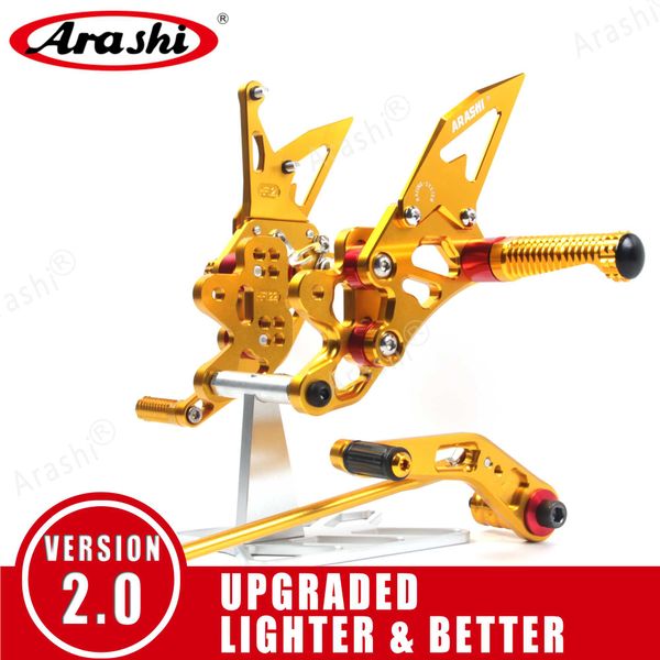 

arashi cnc adjustable footrests for gsxr 600 750 2006 - 2017 foot pegs footrest rearset gsx-r gsxr 600 750 2010 2011 2012
