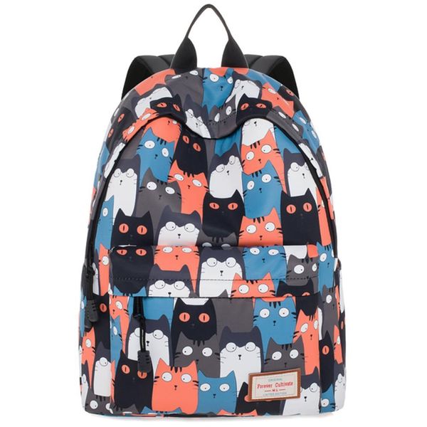 

women fashion printed backpack canvas school backpack for girls knapsack bookbag trip lapback bag students mochila bolsa new
