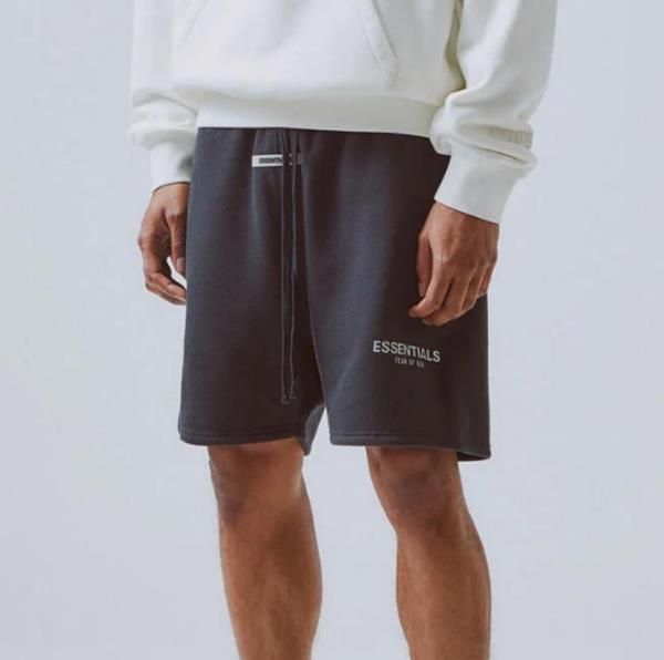 

2020 fear of god fog essentials reflective shorts vintage street elastic waist outdoor short pants sport loose casual shorts, White;black