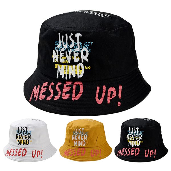 

outdoor fisherman hat printed letter cap fashion wild sun printing large letters outdoor fisherman bucket hat women #45