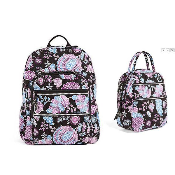 

дизайнер-хлопковая цветочная школьная сумка campus laptop backpack school bag с сумкой для обеда