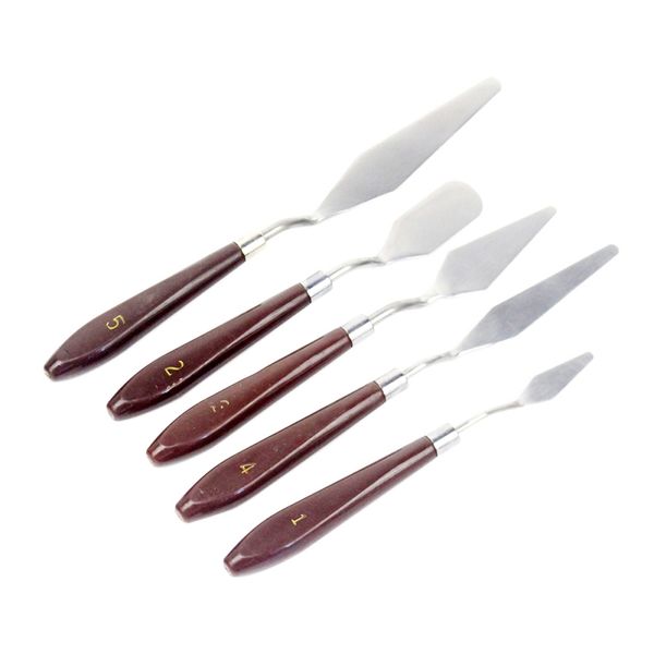 

мастихин из нержавеющей стали с пластиковой ручкой живопись мастихин акриловый пигмент гуашь краска мастихин для художника