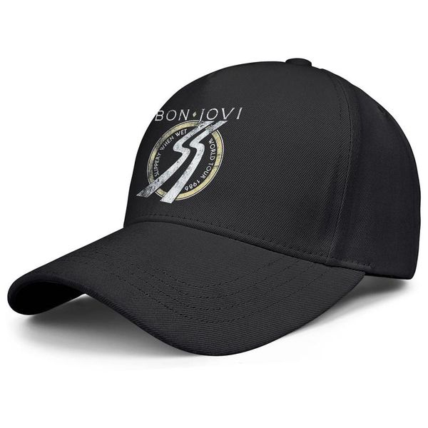 

fashion bon jovi men's slippery when wet baseball cap fitted unique trucke hats bon-song-jovi-lyrics-logo glam metal bad medicine, Blue;gray