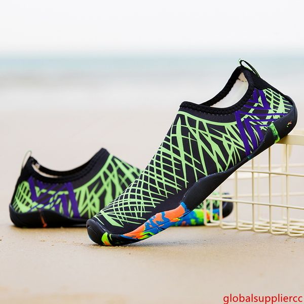 

khkai men women beach aqua shoes swimming water flat soft seaside walking upstream sneakers summer marine fishing