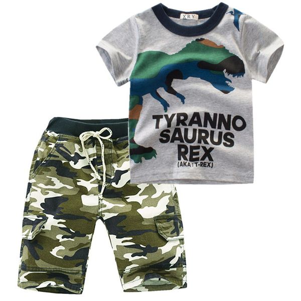 

summer quality baby t shirt + shorts suit kids clothes cotton casual children clothing boy set tracksuit boys clothes teenager, White