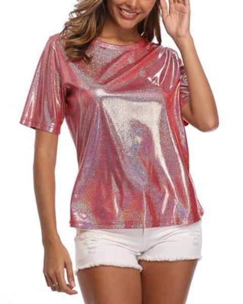 

2020summer womens tee shirt designer casual summer short sleeve print t-shirt fashion luxury womens bright splice t shirt cloth, White